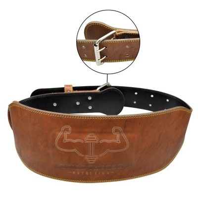 کمربند بدنسازی ریز بار مدل hom-RTB Nutrition سگکی قهوه ای روشن