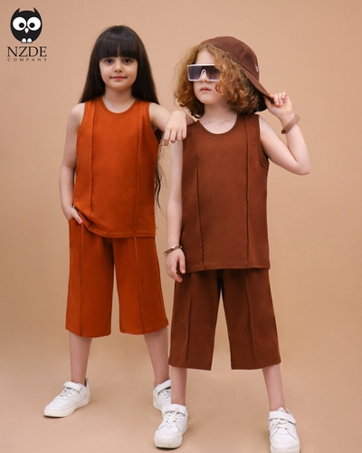 تاپ شلوارک رگه دوزی NZDE