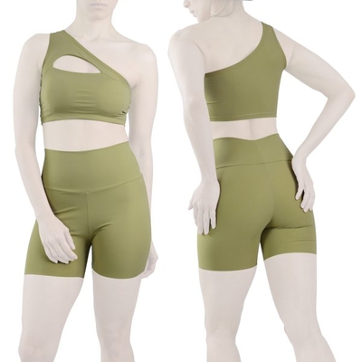 ست نیم تنه و کشاله بند ورزشی زنانه لولولمون مدل ۷۱۰۲ زیتونی