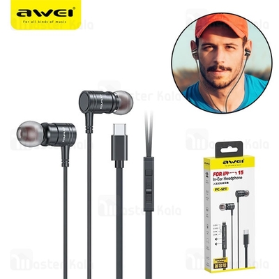 هندزفری سیمی Type C اوی Awei PC-12T مخصوص آیفون سری 15 و 16