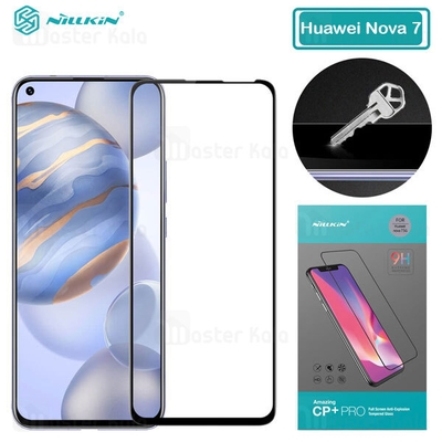 گلس تمام صفحه تمام چسب نیلکین هواوی Huawei Nova 7 Nillkin CP+ Pro