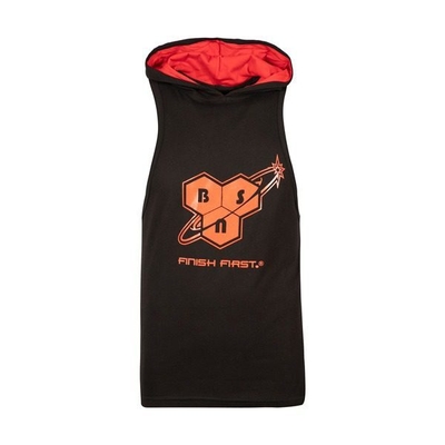 رکابی  بدنسازی کلاه دار مردانه BSN مدل RB مشکی