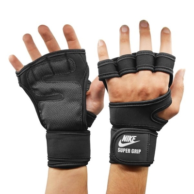 دستکش و محافظ کف دست بدنسازی مردانه نایک مدل Super Grip-402M1040 مشکی