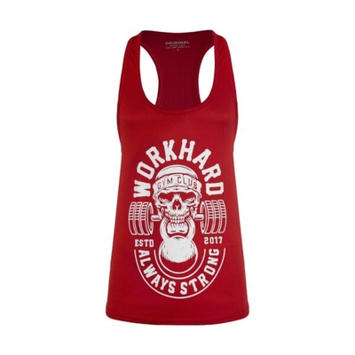 رکابی ورزشی مردانه اسکلتی مدل PY-GYM CLUB قرمز