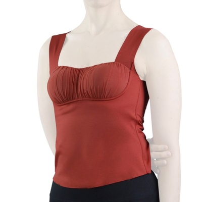 تاپ کاپ‌دار ورزشی زنانه مدل ۶۰۳۰ زرشکی