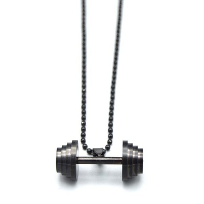 گردنبند استیل طرح دمبل ساده زنجیر دات مدل ۲۲۶۱۹