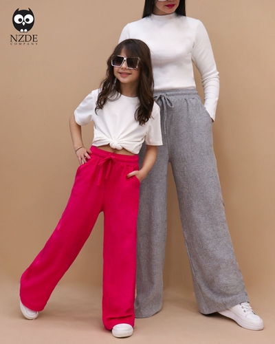 شلوار بگ حوله ای ست مادر دختری NZDE