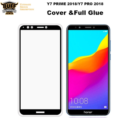 محافظ شیشه ای تمام صفحه تمام چسب مارک بوف Huawei Y7 Prime 2018/Honor 7C