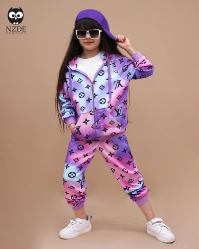 سویشرت شلوار غواصی تمام چاپ LV NZDE