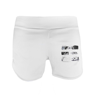 شلوارک ورزشی زنانه ریباک Reebok طرح دار سفید