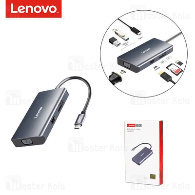 هاب 7 پورت تایپ سی لنوو Lenovo LX0807G New Multifunctional Type C Hub