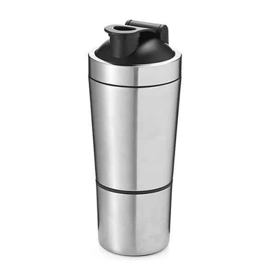 شیکر دو تیکه استیل مدل NOCH ظرفیت ۰.۶ لیتر