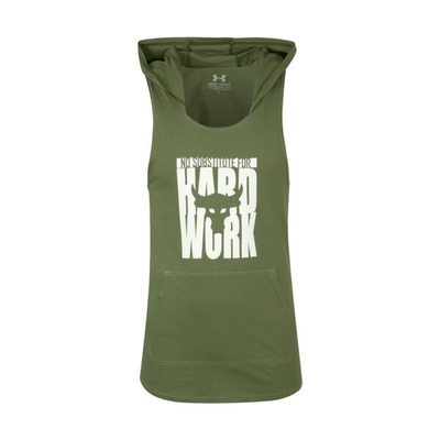 رکابی کلاهدار ورزشی مردانه آندر آرمور مدل PY-JIB WORK HARD سبز