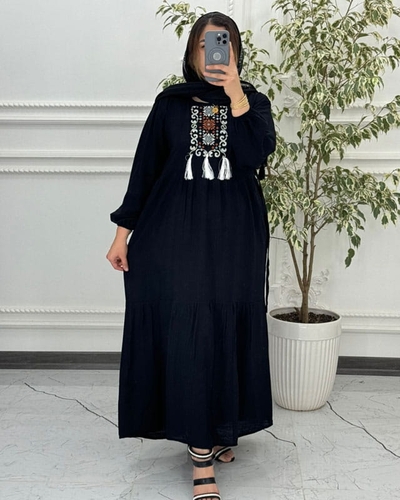 پیراهن ساحلی بابوس گلدوزی 4004
