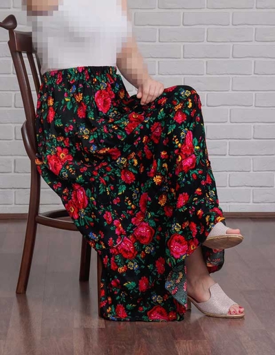 دامن طبقه ای گلدار 6794