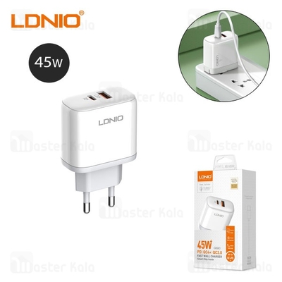 شارژر دیواری الدینیو Ldnio A2526C توان 45 وات به همراه کابل