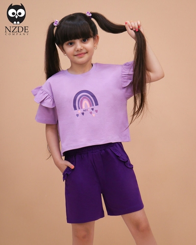 کراپ شلوارک رنگین کمان NZDE