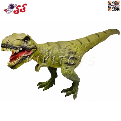 اسباب بازی فیگور دایناسور طرح تیرکس گوشتی سبز Tyrannosaurus x145