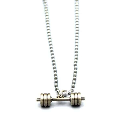 گردنبند استیل مدل دمبل زنجیر دات ۲۲۶۱۶