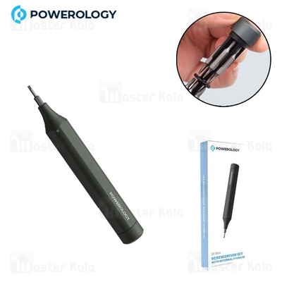 پیچ گوشتی پاورولوژی Powerology 22 Bits Screwdriver Set With Internal Storage P23N1PSBK دارای 22 سری