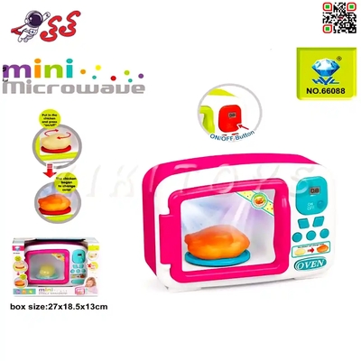 مایکروفر اسباب بازی صورتی کودک MINI Microwaue 66088