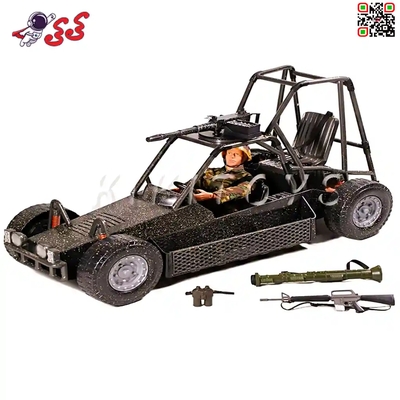 ماکت ماشین جیپ صحرانورد باگی نظامی با تیربار 90018 ام اند سی MILITARY BUGGY M C TOY