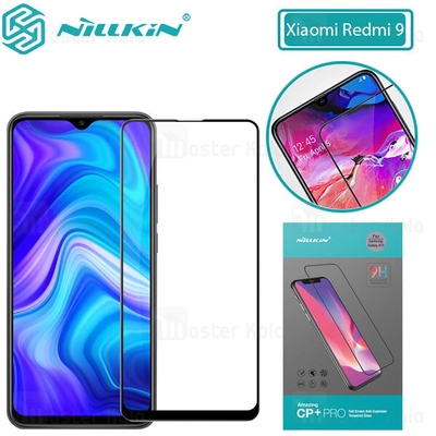 محافظ صفحه شیشه ای تمام صفحه تمام چسب نیلکین Xiaomi Redmi 9 / Redmi 9 Prime Nillkin CP+ Pro