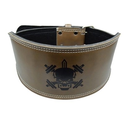 ‫‫کمربند بدنسازی جی اس مدل GDS-SKULL سگکی قهوه ای