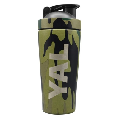 شیکر استیل ورزشی یک تیکه یل مدل military ظرفیت ۰.۷ لیتر