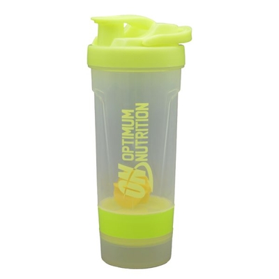 شیکر ورزشی سه تیکه اوپتیموم نوتریشن مدل Kia شفاف درب ضامنی ظرفیت ۰.۷ لیتر