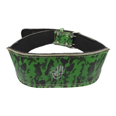 کمربند بدنسازی اسکلتی عرض سگک ۹CM مدل GDS-403D875 سگکی چریکی سبز