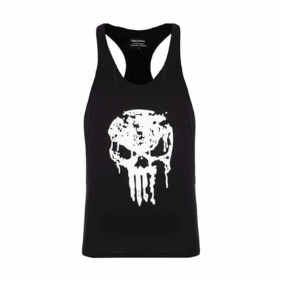 ‫رکابی بدنسازی مردانه پانیشر مدل PY-P12 طرح سفید