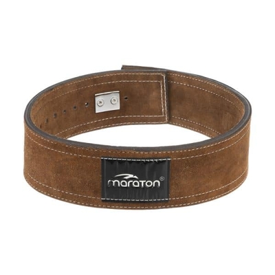 کمربند پاور لیفتینگ و بدنسازی ماراتن مدل ۴۰۲P125 اهرمی قهوه‌ای