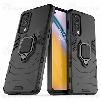 گارد ضد ضربه انگشتی وان پلاس OnePlus Nord 2 5G Black Panther KEYSION ShockProof Armor Ring