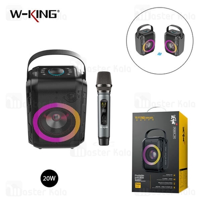 اسپیکر بلوتوث دبلیو کینگ W-King T9S توان 25 وات رم و فلش خور با میکروفون