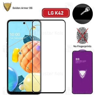 محافظ صفحه شیشه ای تمام صفحه تمام چسب OG ال جی LG K42 OG 2.5D Glass