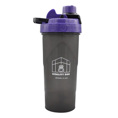 شیکر ورزشی یک تیکه ویتالیتی مدل Ebi دودی درب پیچی ظرفیت ۰.۷ لیتر