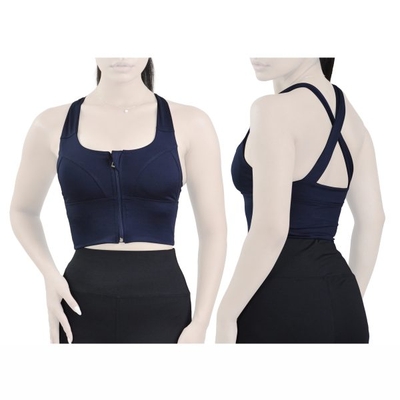 نیم تنه زیپ دار ورزشی زنانه نایک مدل SRN-4F0683 سرمه ای