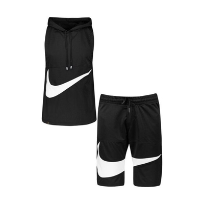 ست ورزشی رکابی کلاهدار و شلوارک نایک مدل PB-WH chp مشکی