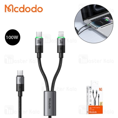 کابل دو سر Type-C و لایتنینگ مک دودو Mcdodo CA-670 توان 100 وات طول 1.5 متر