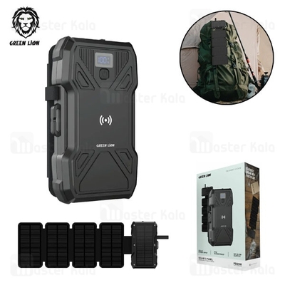 پاوربانک خورشیدی 20000 گرین لاین Green Lion Solar 5 Panel  PD20W GL-PX27 GNSOL5PN20BK توان 20 وات