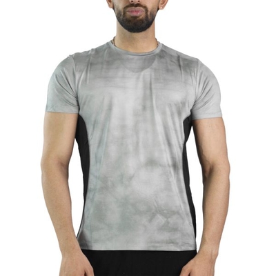 تیشرت ورزشی رانینگ مردانه مدل ۹۱۳۰ طوسی روشن