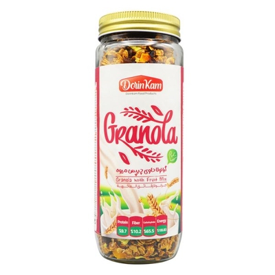 گرانولا شیشه ای درین کام طعم چیپس میوه ۳۸۰ گرمی