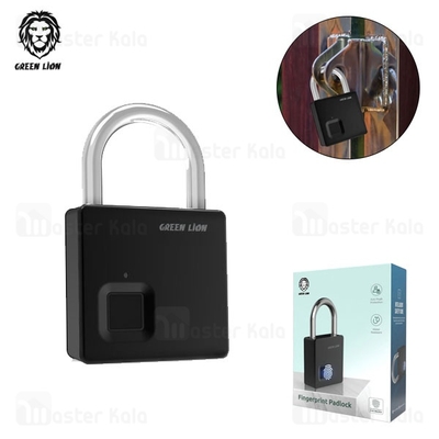 قفل اثر انگشتی گرین لاین Green Lion Fingerprint Padlock GNMINIFPPDLKBK