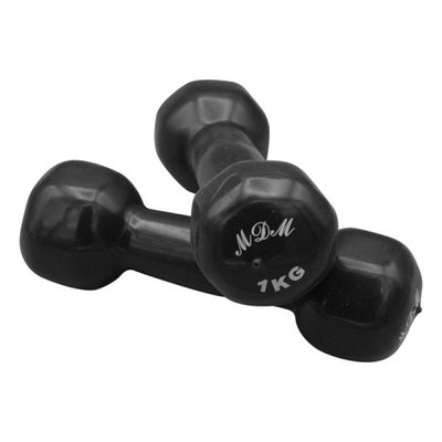 دمبل بدنسازی ام دی ام روکش دار وزن ۱ کیلو گرم بسته دو عددی