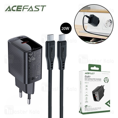شارژر دیواری ایس فست ACEFAST A82 PD20W GaN Fast Charger توان 20 وات