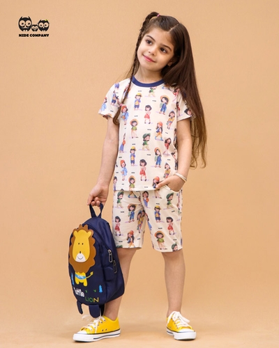 تیشرت شلوارک چاپی CUTE KIDS NZDE