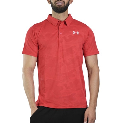 پولوشرت ورزشی مردانه آندر آرمور مدل HEATGEAR-286 چریکی قرمز