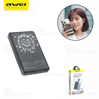 پاوربانک وایرلس فوق نازک 10000 مگنتی اوی Awei P33K توان 22.5 وات