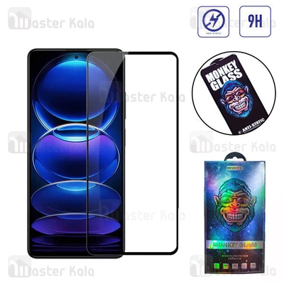 گلس تمام صفحه تمام چسب مانکی Xiaomi Redmi Note 12 Pro / Poco X5 Pro Monkey Anti Static Glass